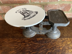 Vintage Cast Iron Scales with Butter Slab