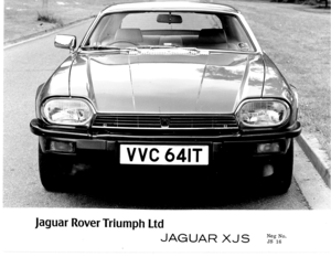 Jaguar XJS Publicity Photo 1978