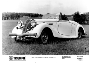 Triumph Dolomite Roadster Publicity Photo 1938