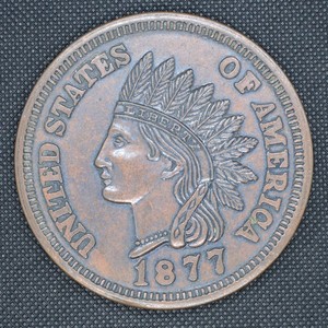 1877 Indian Head cent paperweight
