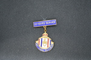 National Savings 20 years service award badge