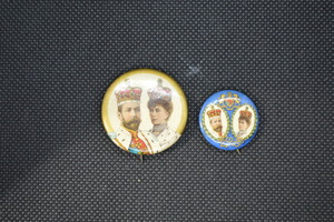 King George V and Queen Mary 1911 Coronation souvenir badges