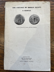 The Coinage of Roman Egypt - Col J W Curtis